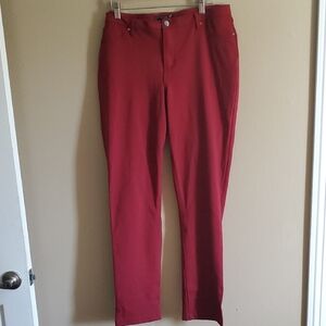 Women's Redish Wine Colir Skinny Stretch Pants